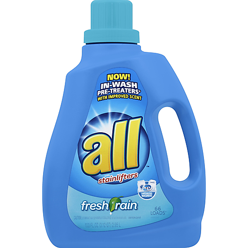 all With Stainlifters Fresh Rain Liquid Laundry Detergent 100 Fl. Oz. Bottle