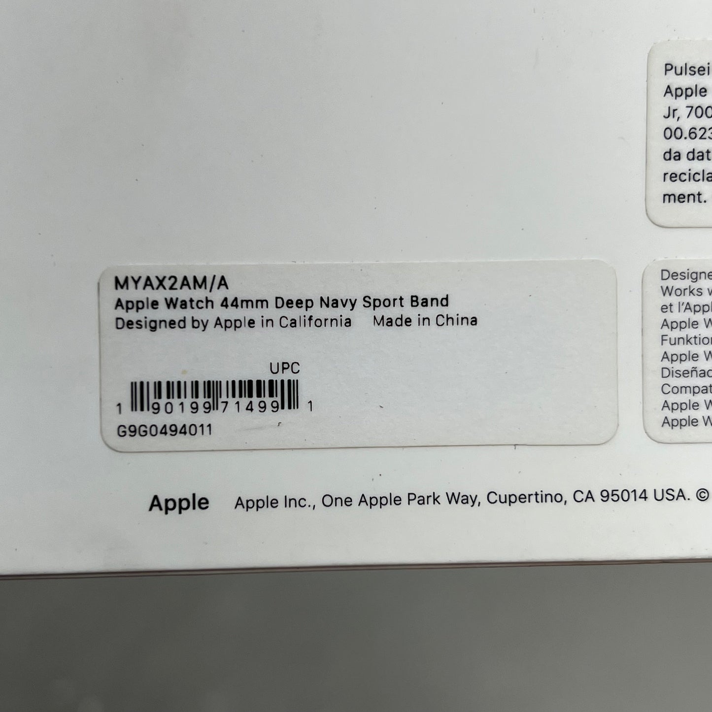 APPLE Sport Band For Apple Watch 44mm Deep Navy MYAX2AM/A