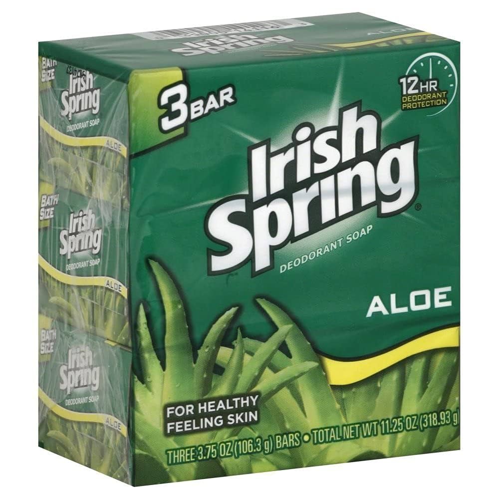 Irish Spring Deodorant Bath Bar, Vitamins, 4.oz 3-pack