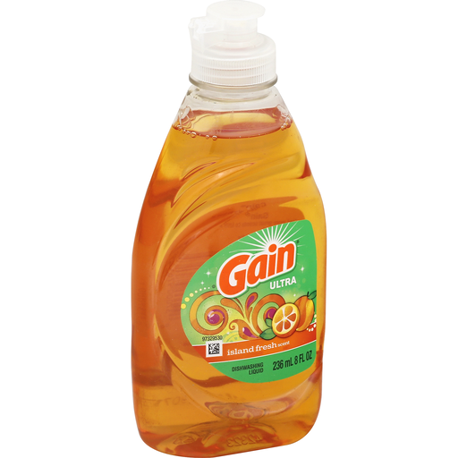 Gain Ultra Dishwashing Liquid Dish Soap, Island Fresh, 8 Fl Oz