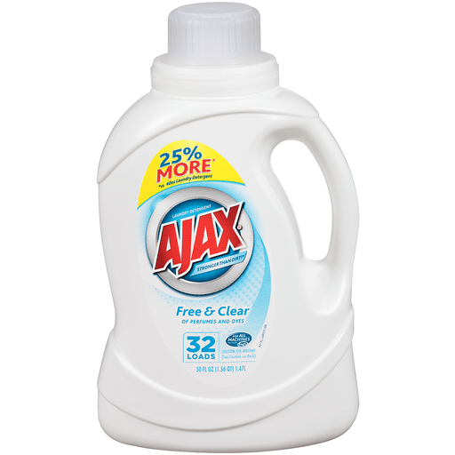 Ajax Laundry Detergent, Free & Clear 50 Oz