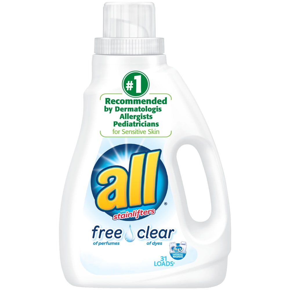 all Free Clear HE Liquid Laundry Detergent, 50 Oz Bottle - SNP197004900
