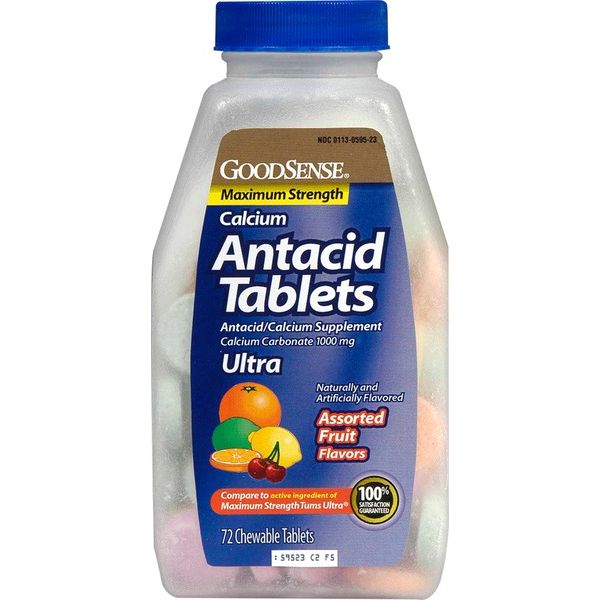 GoodSense Ex Strength Calcium Antacid Tablets Ultra Fruit