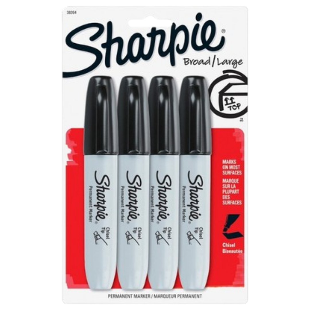 Sharpie Fine Point Permanent Markers (4 pack, Black)
