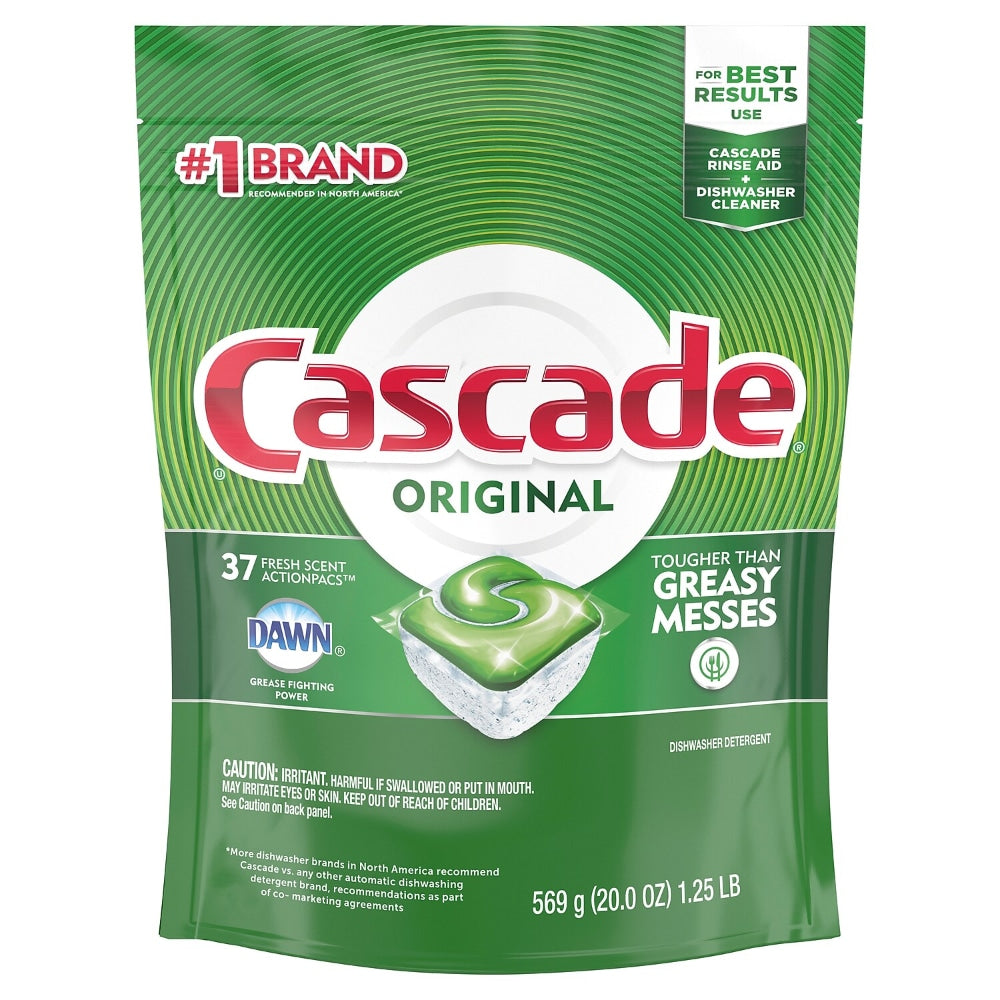 Cascade Original Dishwasher Pods Detergent, Fresh, 37 Count