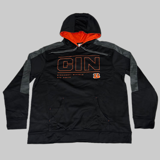 NFL Cincinnati Bengals Hoodie AFC North Sweatshirt Pullover SZ XL Black 1802967
