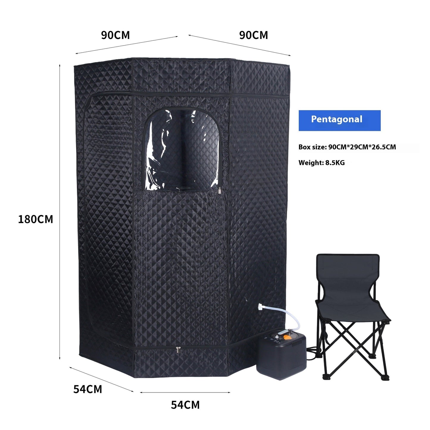 Pentagram Full Body Sauna Machine Bracket Portable Steam Engine Bath Tank Foldable