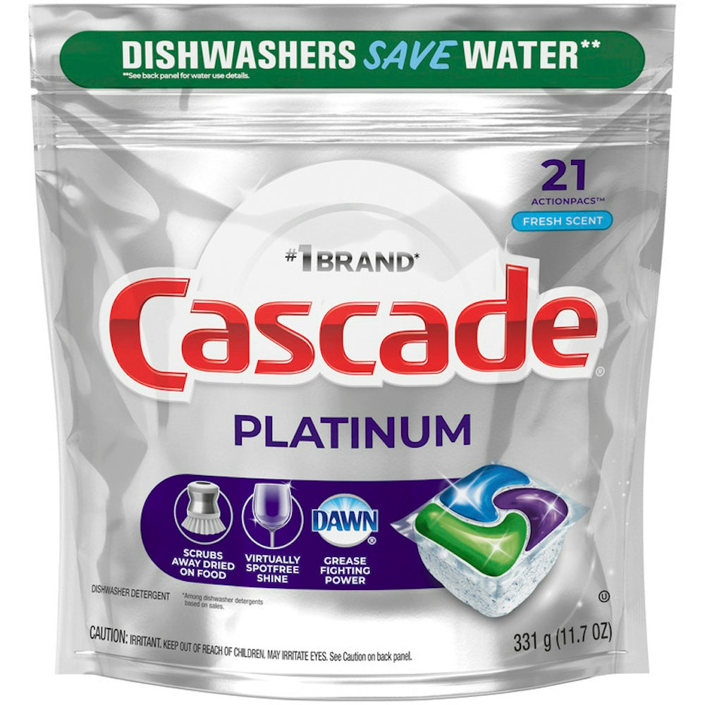 Cascade Platinum ActionPacs Fresh Scent Dishwasher Detergent Pods