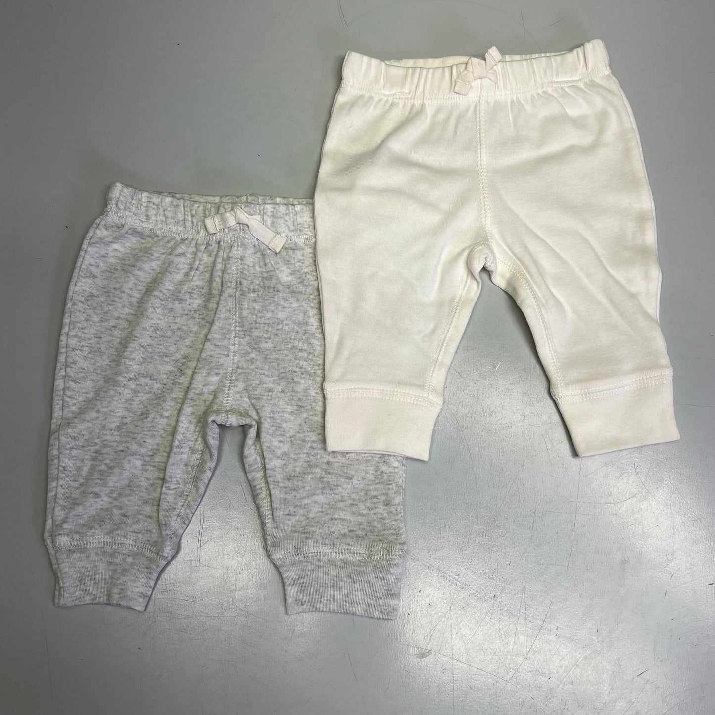 CARTERS (SET OF 2) Cotton Jogger Pants Baby's 9M Heather Grey/Ivory 1S992310