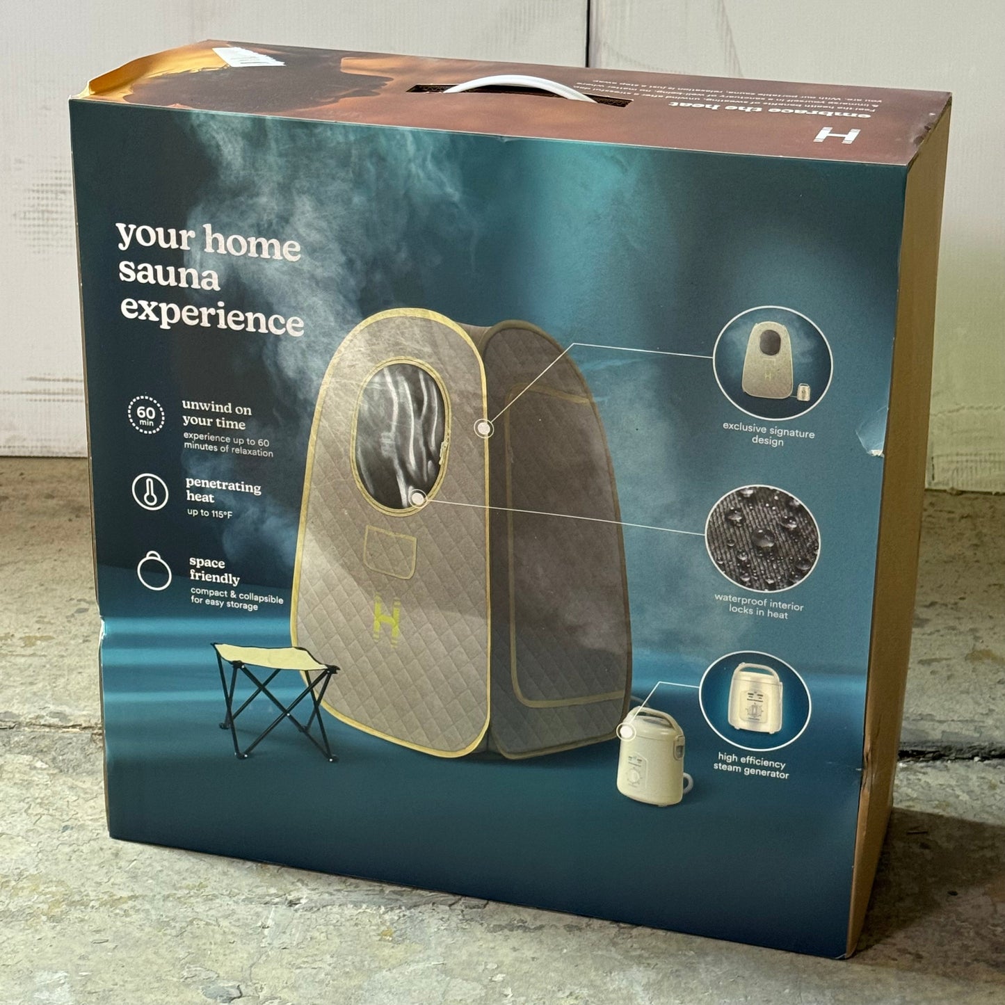 HOMEDICS Portable Steam Sauna 4.82' H Grey SP-SN300