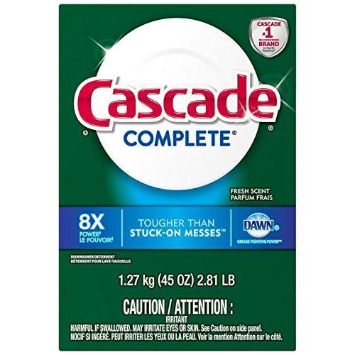 Cascade Complete Fresh Scent Powder Dishwasher Detergent, 45 Oz
