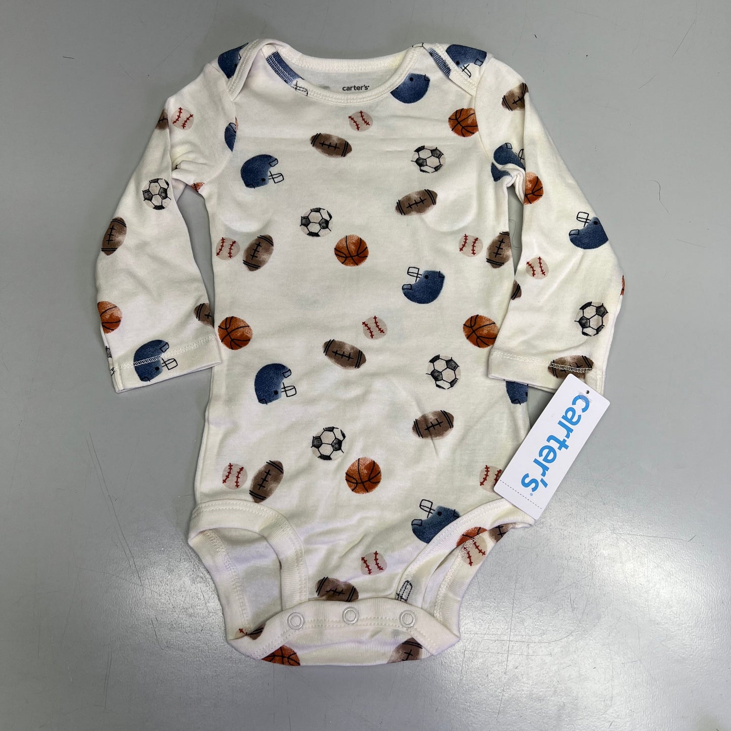 CARTERS (SET OF 3) Game Day Outfits Baby Boy's Sz 3M Brown/White/Navy 1S99120