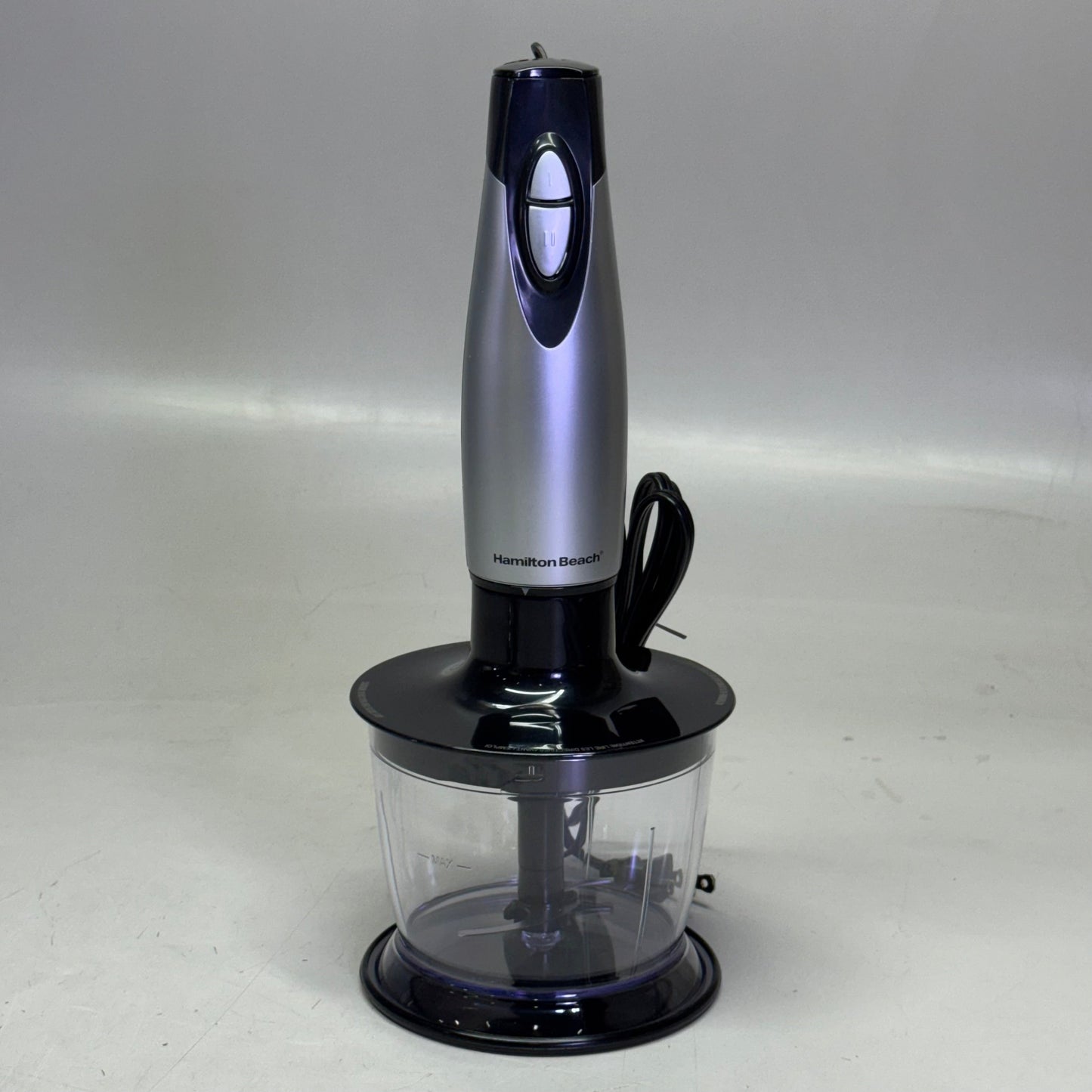 HAMILTON BEACH Electric Immersion Hand Blender With Handheld Blending Stick 2 Speed 225 Watts Grey & Black 59765G