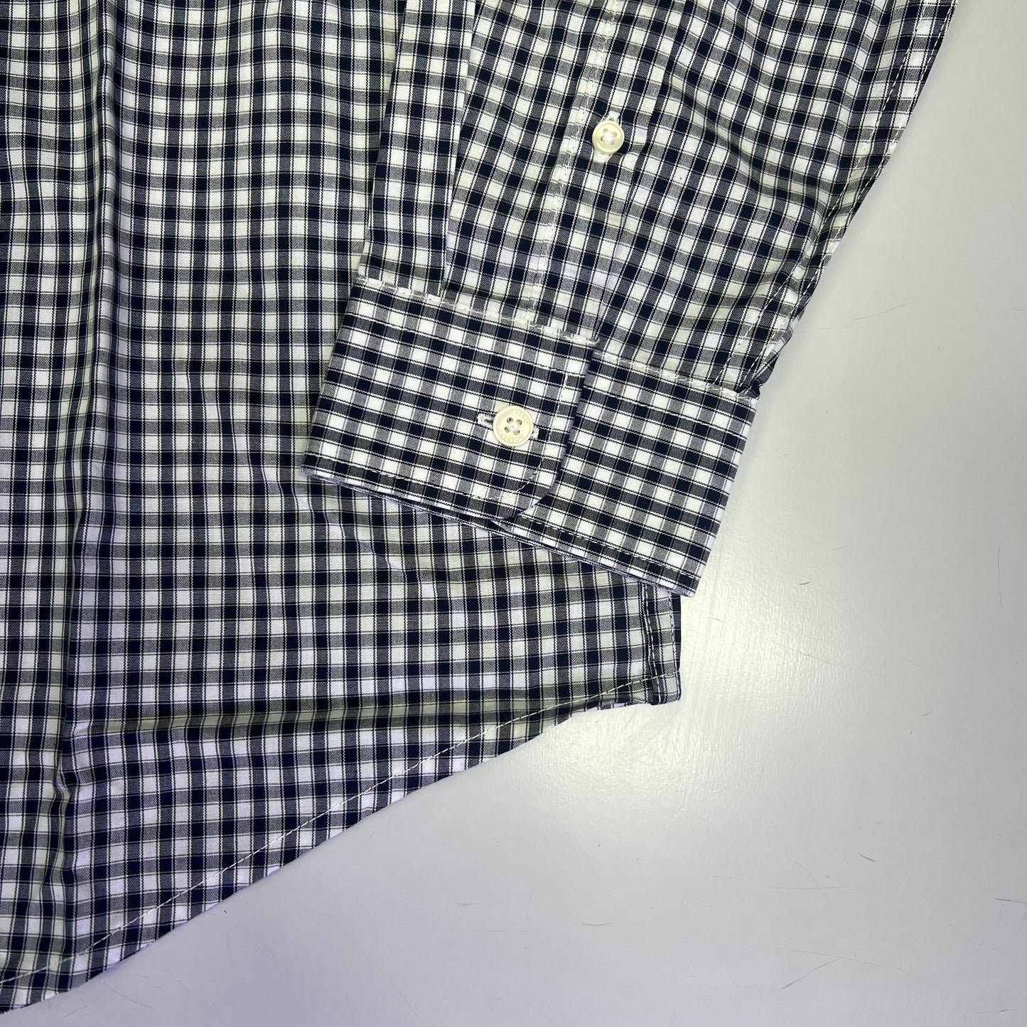 DOCKERS Signature Stain Defender Button Up Shirt Men's Sz L Navy Blue A42520010