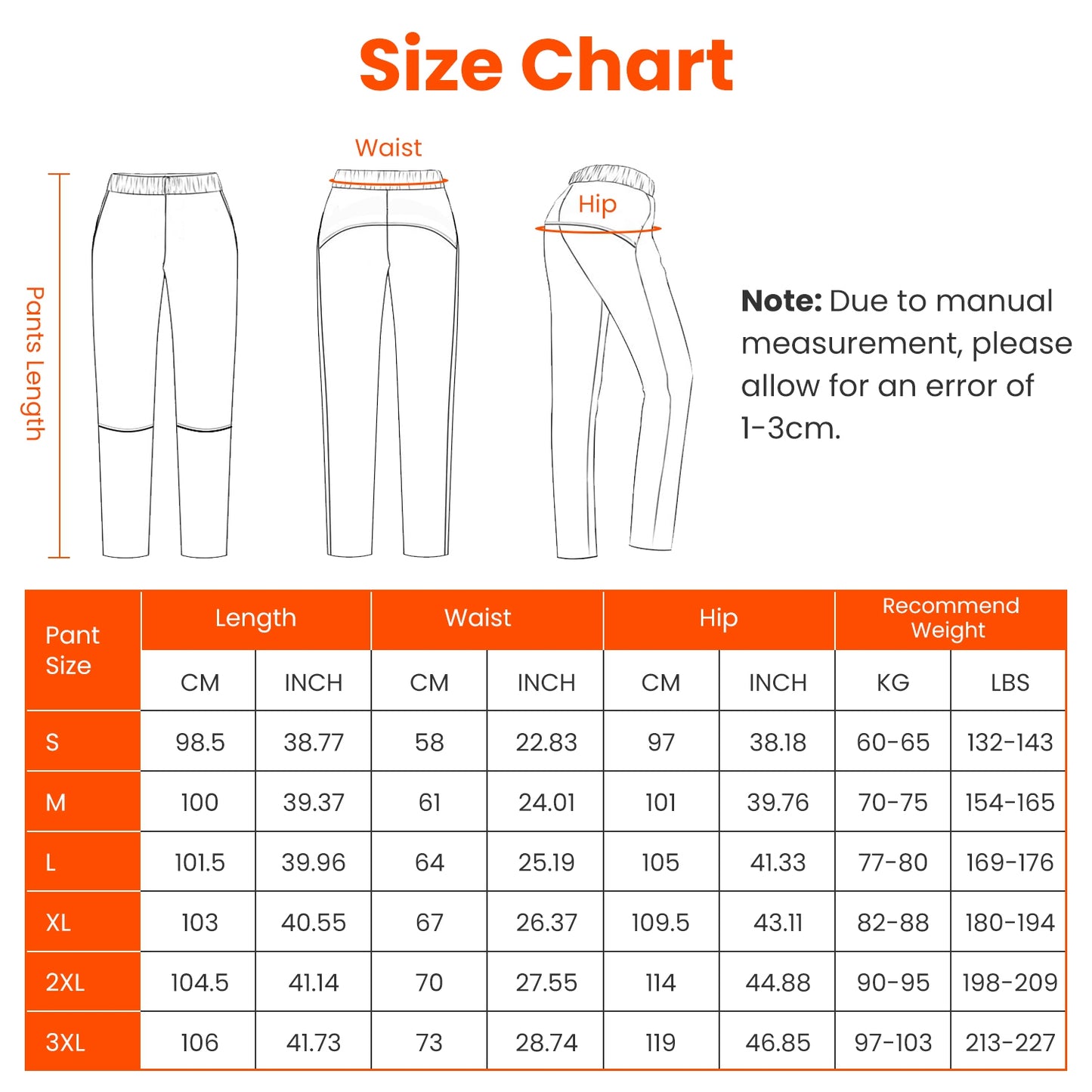 1Pc  Winter Heated Pants For Men Women With 12 Heating Zones 5V USB Powered Heating Trouser With 3 Heating Levels Machine Washable For Outdoor Winter Activities Unisex