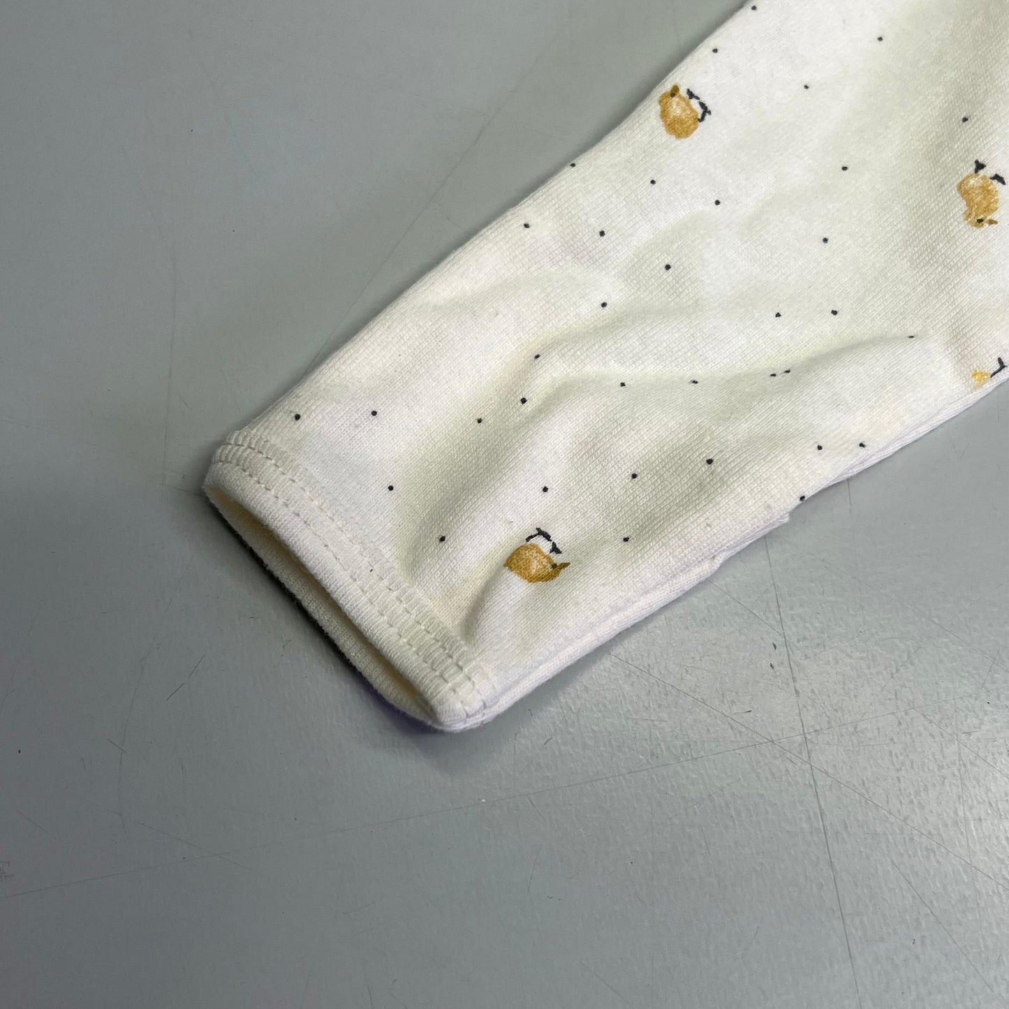 CARTERS (SET OF 2) Ducks Long Sleeve Bodysuits Baby's Sz 3M Yellow/White 1S959010