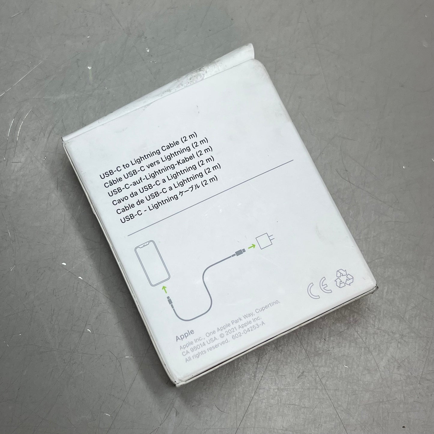 APPLE Fast Charging USB-C To Lightning Cable (2 M) White MQGH2AM/A (Return)