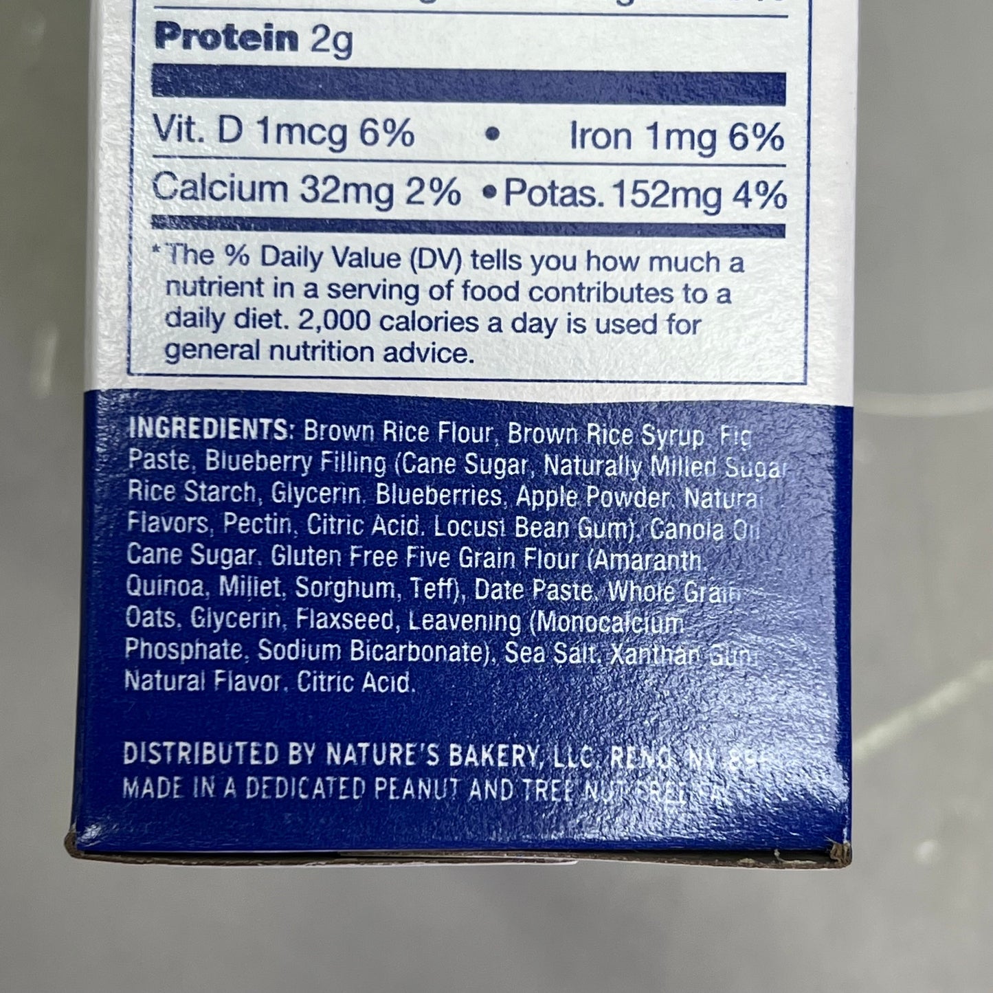 ZA@ NATURE'S BAKERY (6 BOXES, 6 BARS EACH) Blueberry Gluten Free Fig Bar BB 02/26