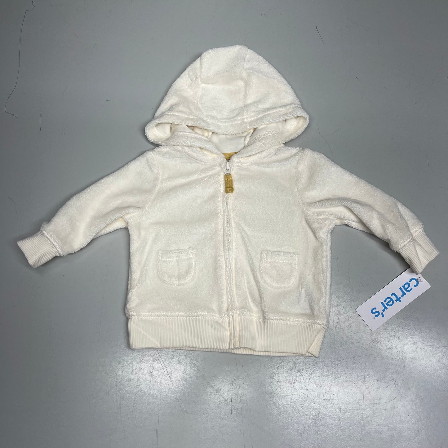 CARTERS (SET OF 3) Soft Duck Little Cardigan Set Baby's Sz Newborn White/Orange