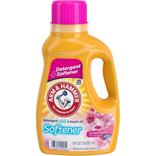Arm & Hammer Plus Softener Orchard Bloom 25 Loads Liquid Laundry Detergent 50 Fl oz