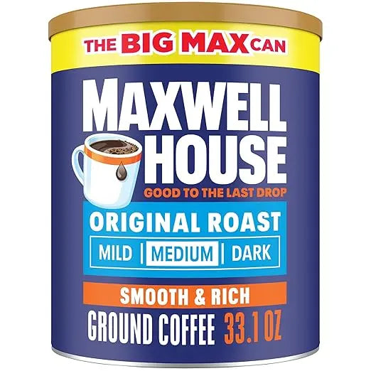 Maxwell House Original Roast Ground Coffee – 33.1 oz Canister