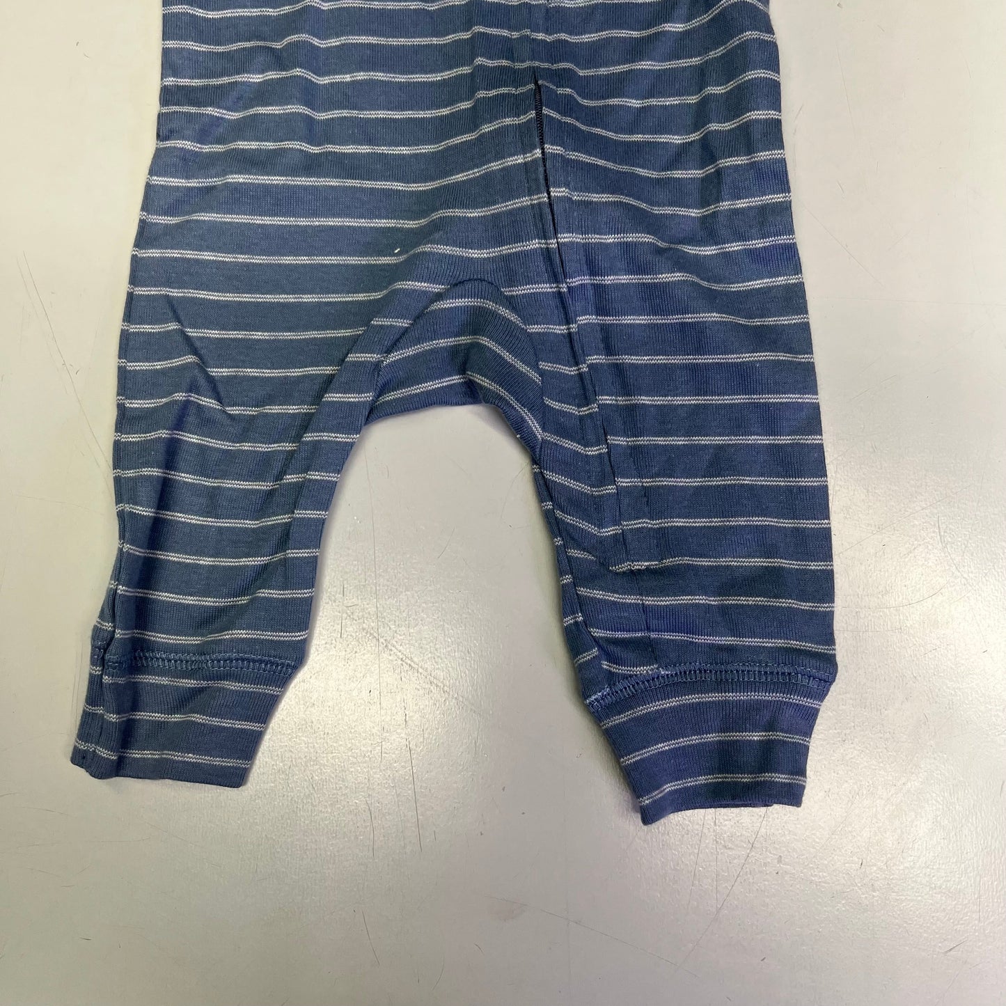 CARTERS (SET OF 2) Soft Farmhouse Pattern Onesie Baby Boy's Sz 9M Blue/White