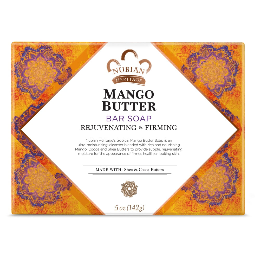 Nubian Heritage Mango Butter Bar Soap With Shea & Cocoa Butters (5 Ounces)