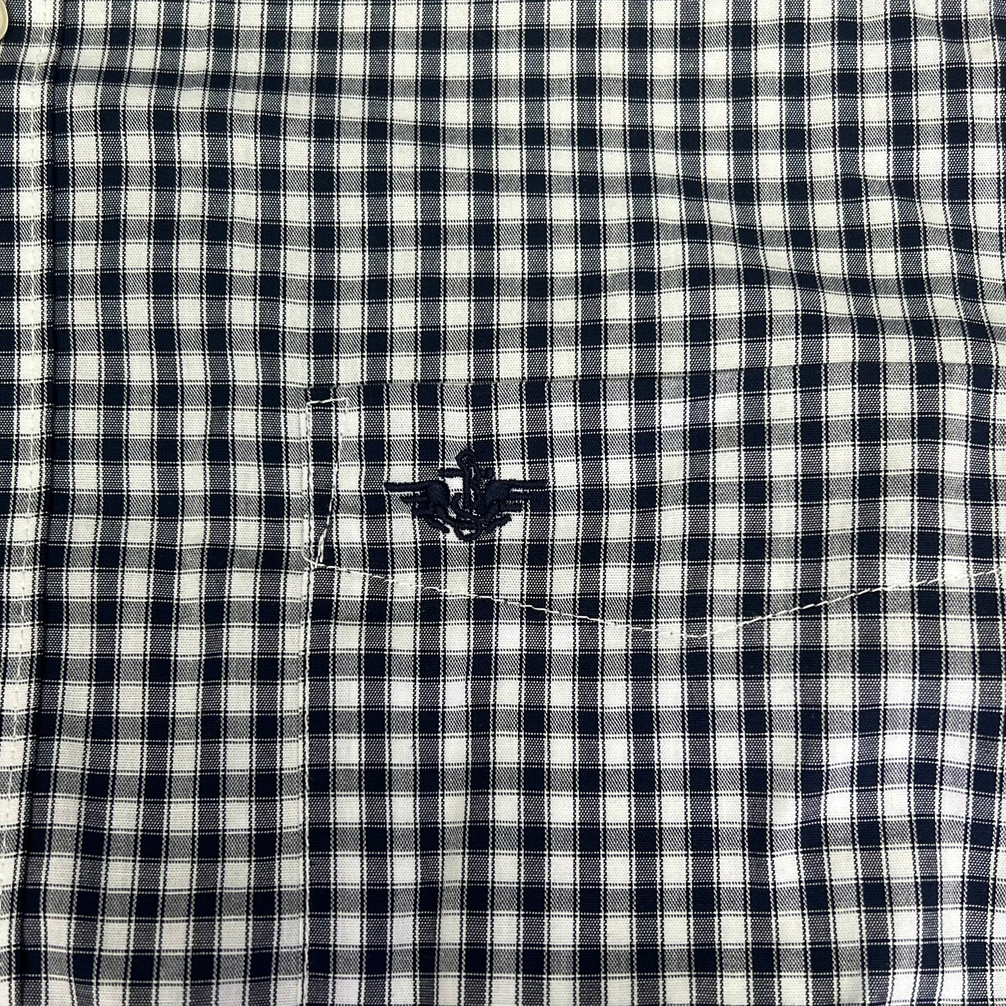 DOCKERS Signature Stain Defender Button Up Shirt Men's Sz L Navy Blue A42520010