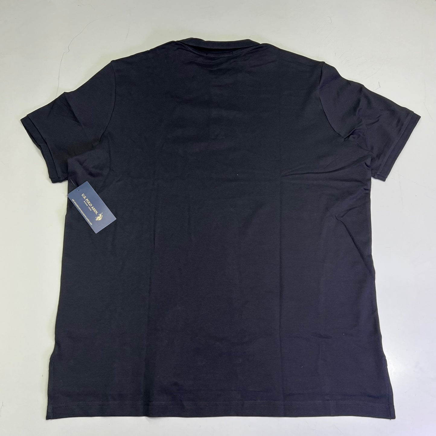 U.S. POLO Interlock Polo Shirt W/ Embroidered Logo Men's Sz XL Black 23000123