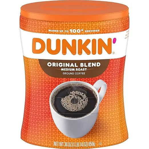 Dunkin' Original Blend Medium Roast Ground Coffee – 30 oz Canister